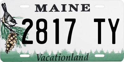 ME license plate 2817TY