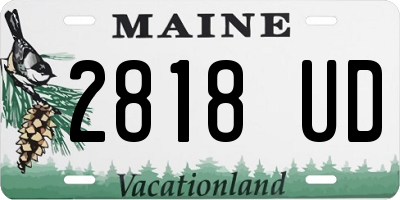 ME license plate 2818UD