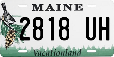 ME license plate 2818UH