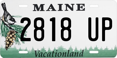 ME license plate 2818UP