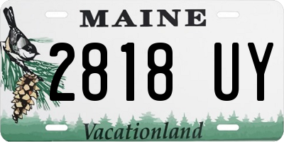 ME license plate 2818UY