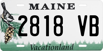 ME license plate 2818VB
