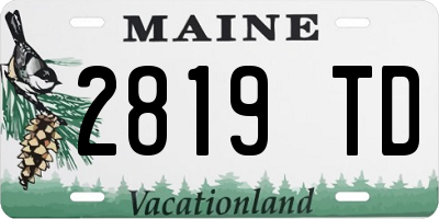 ME license plate 2819TD