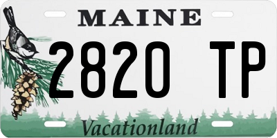ME license plate 2820TP