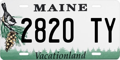 ME license plate 2820TY