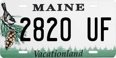 ME license plate 2820UF