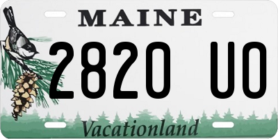 ME license plate 2820UO