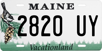 ME license plate 2820UY