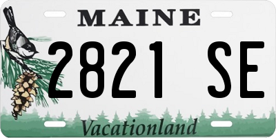 ME license plate 2821SE