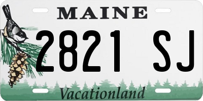 ME license plate 2821SJ