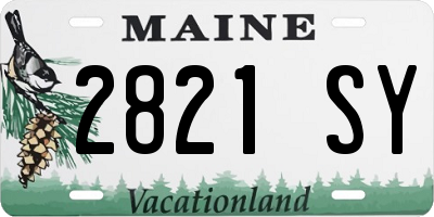 ME license plate 2821SY