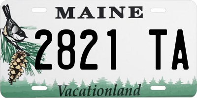 ME license plate 2821TA