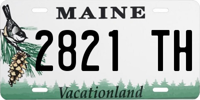 ME license plate 2821TH