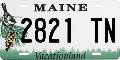 ME license plate 2821TN