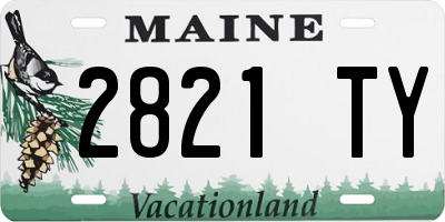 ME license plate 2821TY