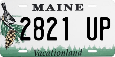 ME license plate 2821UP