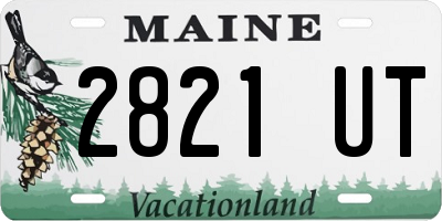 ME license plate 2821UT