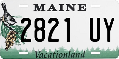 ME license plate 2821UY