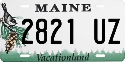 ME license plate 2821UZ