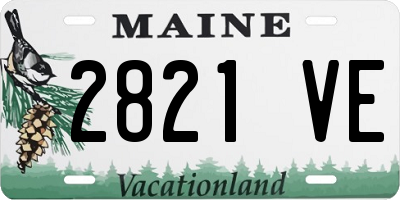 ME license plate 2821VE