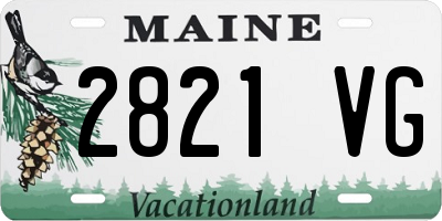 ME license plate 2821VG