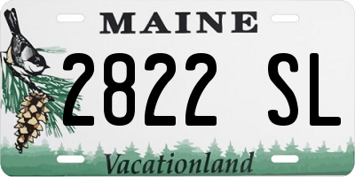 ME license plate 2822SL
