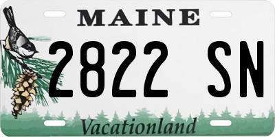 ME license plate 2822SN