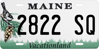 ME license plate 2822SQ