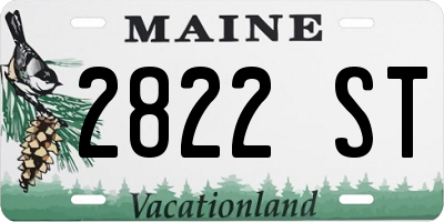 ME license plate 2822ST