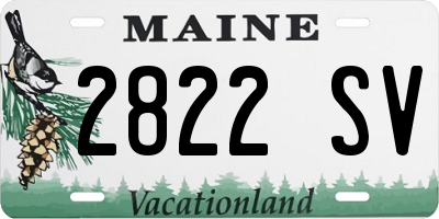 ME license plate 2822SV