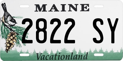 ME license plate 2822SY