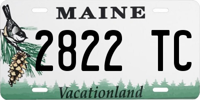 ME license plate 2822TC