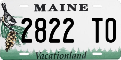ME license plate 2822TO