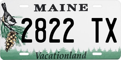 ME license plate 2822TX