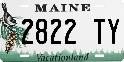 ME license plate 2822TY