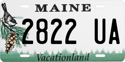 ME license plate 2822UA