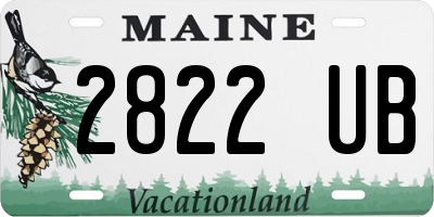 ME license plate 2822UB