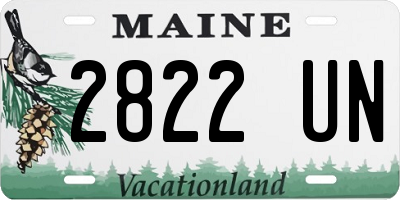 ME license plate 2822UN