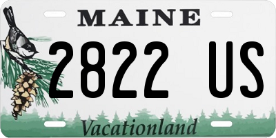 ME license plate 2822US