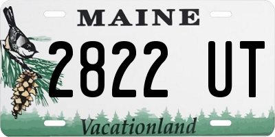 ME license plate 2822UT