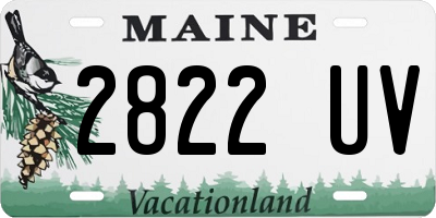 ME license plate 2822UV