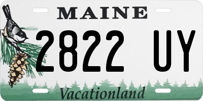 ME license plate 2822UY