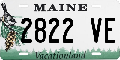 ME license plate 2822VE