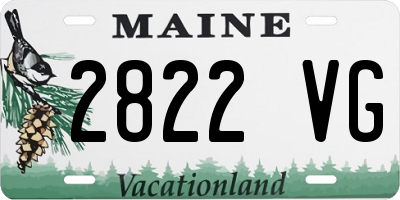 ME license plate 2822VG