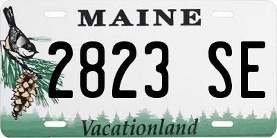 ME license plate 2823SE