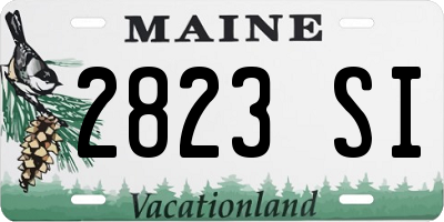 ME license plate 2823SI