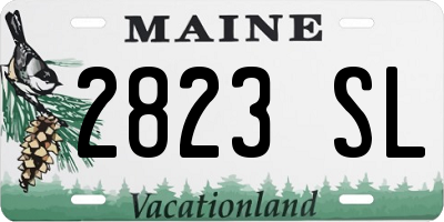 ME license plate 2823SL