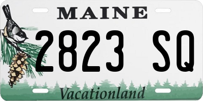 ME license plate 2823SQ