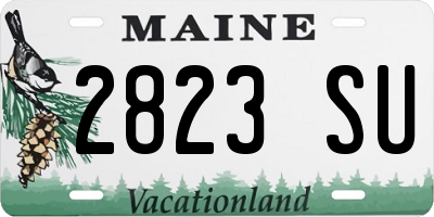 ME license plate 2823SU