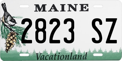 ME license plate 2823SZ